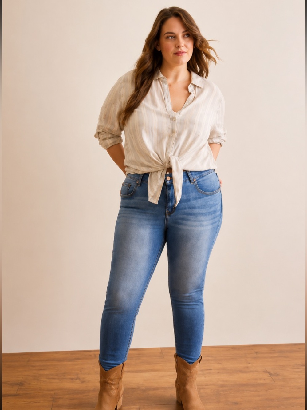 Arula Live In 3 Button Jeans Medium Blue NWT 16W